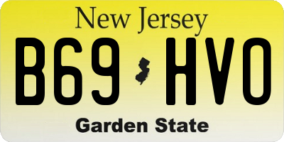 NJ license plate B69HVO