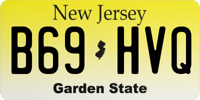 NJ license plate B69HVQ