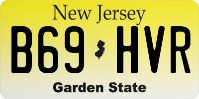 NJ license plate B69HVR