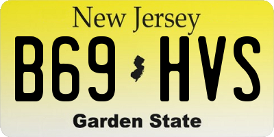 NJ license plate B69HVS