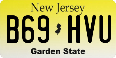 NJ license plate B69HVU