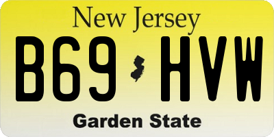 NJ license plate B69HVW