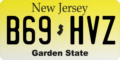 NJ license plate B69HVZ