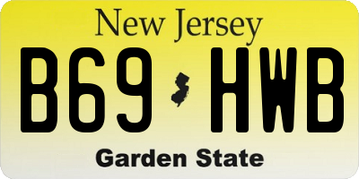 NJ license plate B69HWB