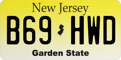 NJ license plate B69HWD