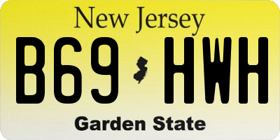 NJ license plate B69HWH