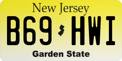 NJ license plate B69HWI
