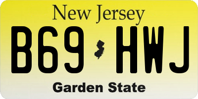 NJ license plate B69HWJ
