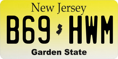 NJ license plate B69HWM