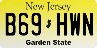 NJ license plate B69HWN