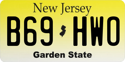 NJ license plate B69HWO