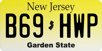 NJ license plate B69HWP
