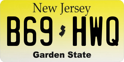 NJ license plate B69HWQ