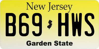 NJ license plate B69HWS