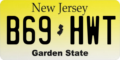 NJ license plate B69HWT