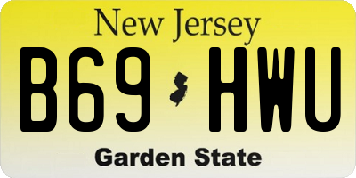 NJ license plate B69HWU