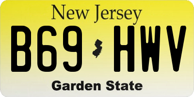 NJ license plate B69HWV