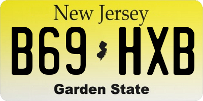 NJ license plate B69HXB