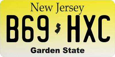 NJ license plate B69HXC