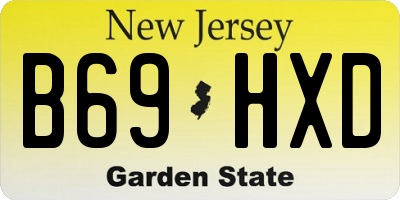 NJ license plate B69HXD