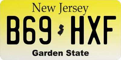 NJ license plate B69HXF