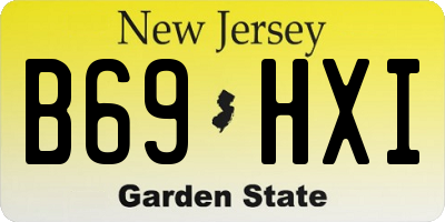 NJ license plate B69HXI