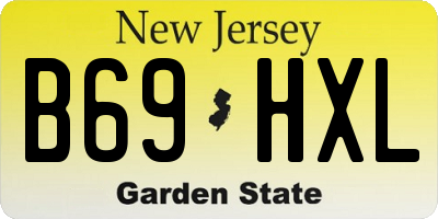 NJ license plate B69HXL