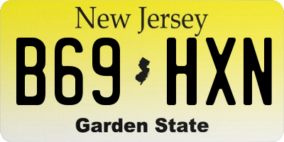 NJ license plate B69HXN
