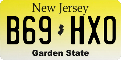 NJ license plate B69HXO