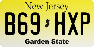 NJ license plate B69HXP