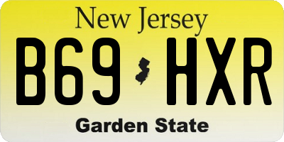 NJ license plate B69HXR