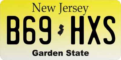 NJ license plate B69HXS