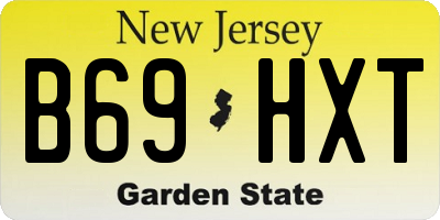 NJ license plate B69HXT