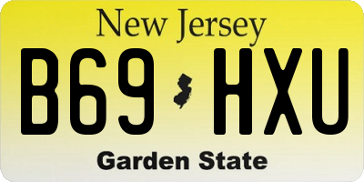 NJ license plate B69HXU
