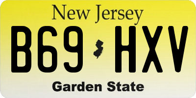 NJ license plate B69HXV