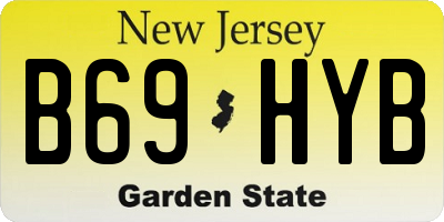 NJ license plate B69HYB