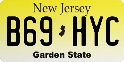 NJ license plate B69HYC