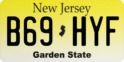 NJ license plate B69HYF