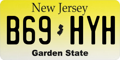 NJ license plate B69HYH