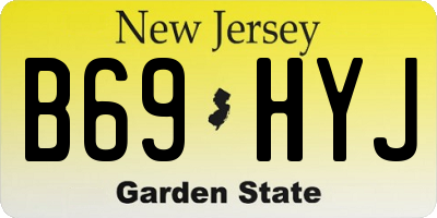 NJ license plate B69HYJ