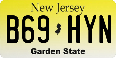 NJ license plate B69HYN