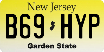 NJ license plate B69HYP