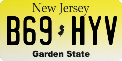 NJ license plate B69HYV