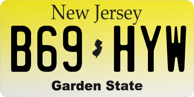 NJ license plate B69HYW