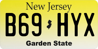 NJ license plate B69HYX