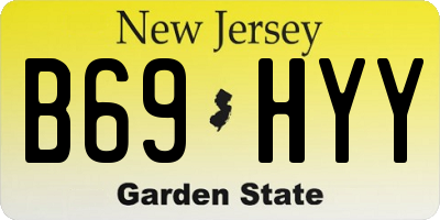 NJ license plate B69HYY