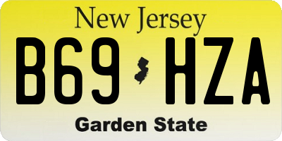 NJ license plate B69HZA