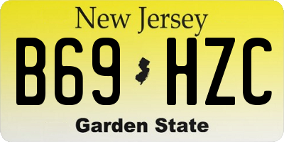 NJ license plate B69HZC