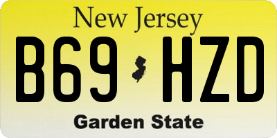 NJ license plate B69HZD