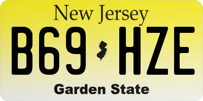 NJ license plate B69HZE